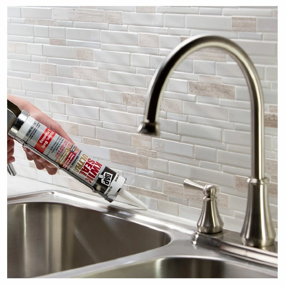 DAP Kwik Seal Ultra Advanced Kitchen & Bath Sealant - White, 10.1 oz. - 7079818897 - Caulks Sealants 3 DAP Kwik Seal Ultra Advanced Kitchen & Bath Sealant - White, 10.1 oz. - 7079818897 - Caulks Sealants - Image 3