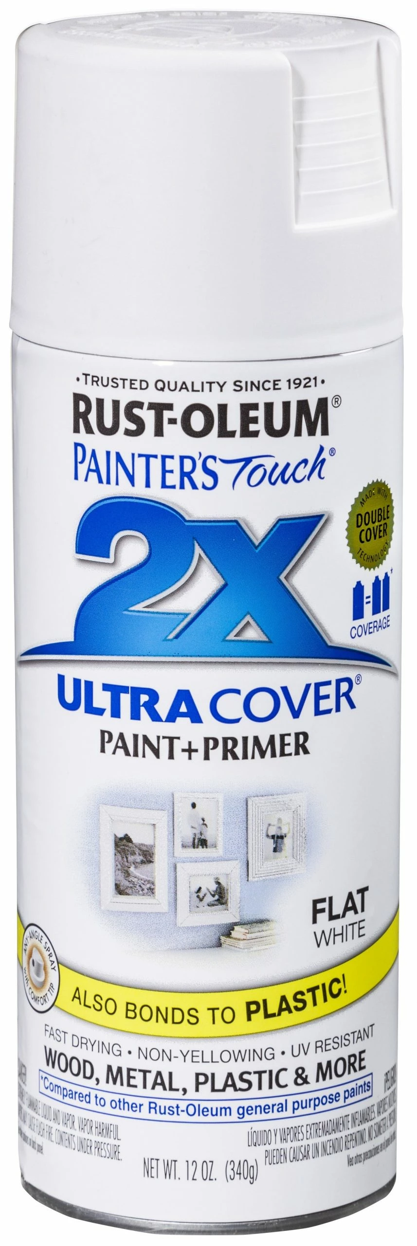 Rust-Oleum Painter's Touch 2 x Ultra Cover Paint and Primer Flat White Spray - 249126 - Spray Paint 2 Rust-Oleum Painter's Touch 2 x Ultra Cover Paint and Primer Flat White Spray - 249126 - Spray Paint - Image 2