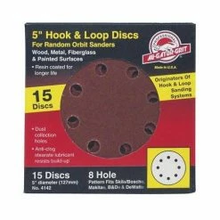 Gator Ali Industries 5 Inch 220 Grit Sand Disc 15 Pack - 4140 - Sandpaper