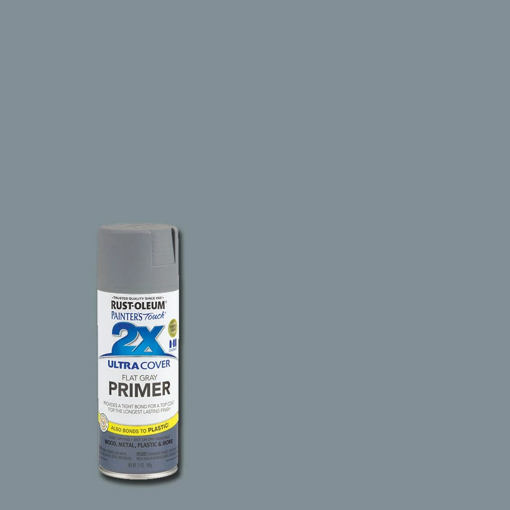 Rust-Oleum Painter's Touch 2 x Ultra Cover Flat Gray Primer Spray - 249088 - Primers 3 Rust-Oleum Painter's Touch 2 x Ultra Cover Flat Gray Primer Spray - 249088 - Primers - Image 3